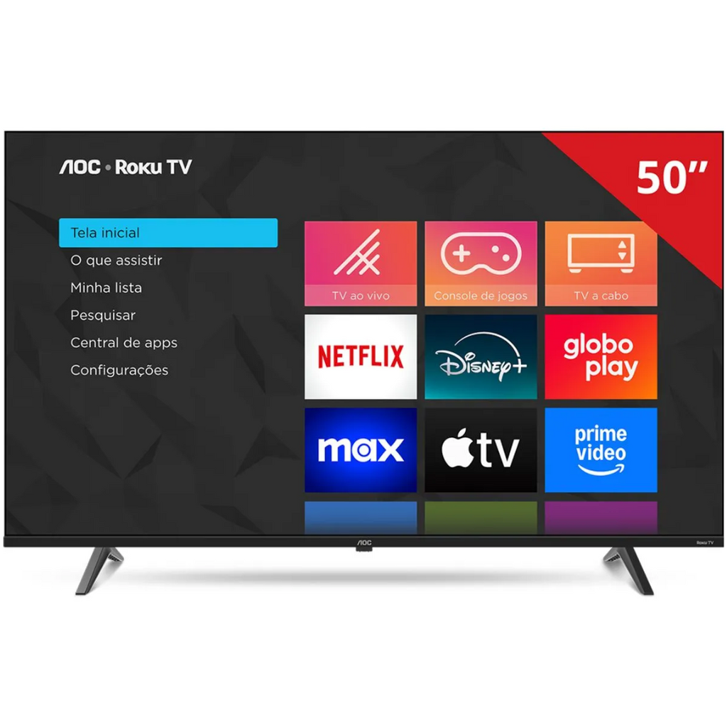 Smart TV DLED 50" 4k AOC 50U7045 Roku TV Bivolt