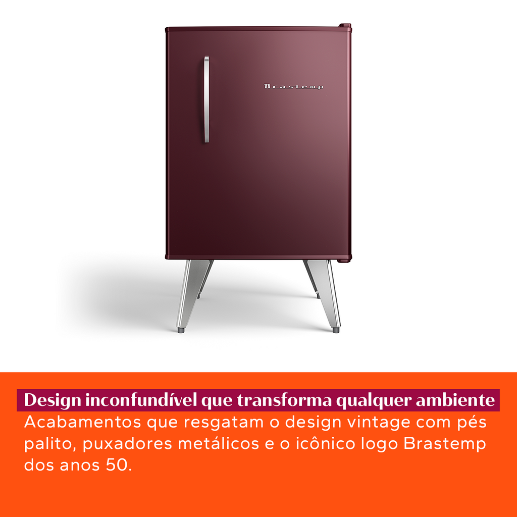 Frigobar Brastemp Retrô 76L BRA08HG Berinjela 220V