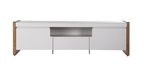 Rack Bristol Província 225cm 2 Portas 1 Gaveta Off White Fosco/Natural