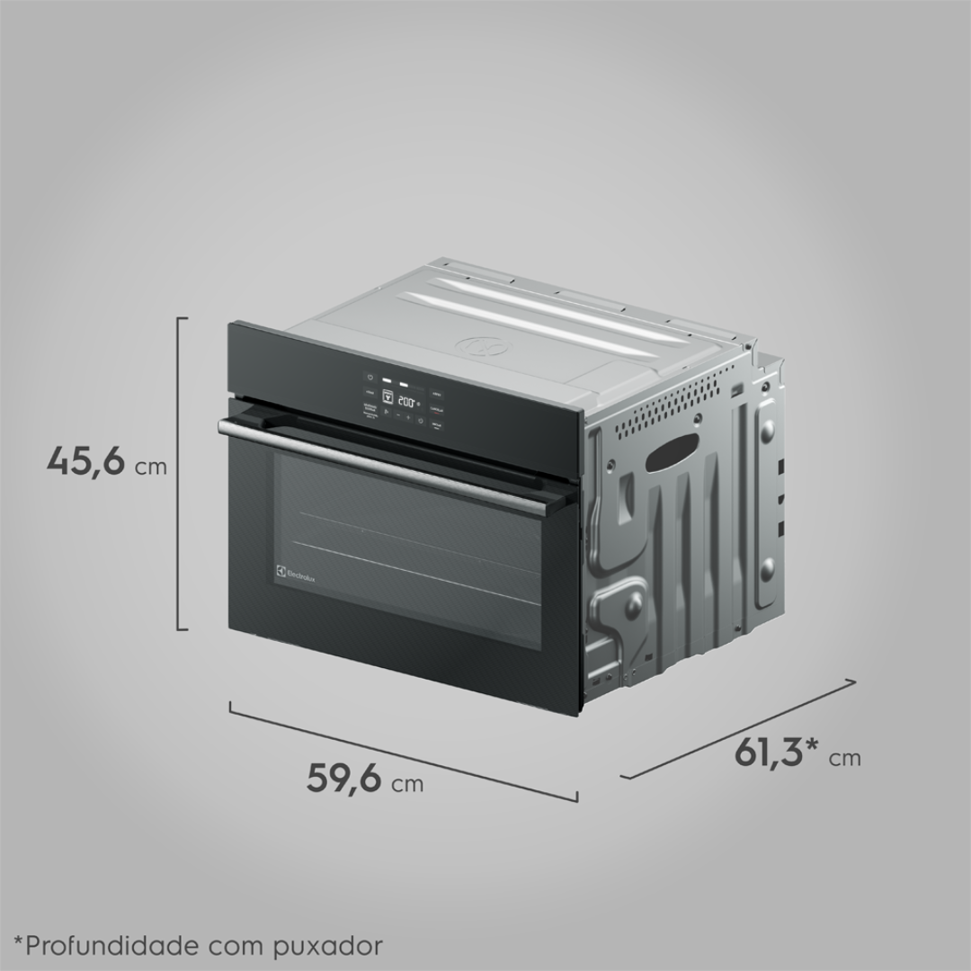 Forno de Embutir Elétrico Electrolux 50L OE5EA Experience com Função Air Fryer Preto 220V