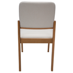 Cadeira Lara Artsoli Castanho Claro Linho Bege