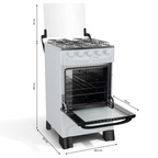 Fogão 4 Bocas Mueller MFI4BB Acendimento Automático Branco Bivolt