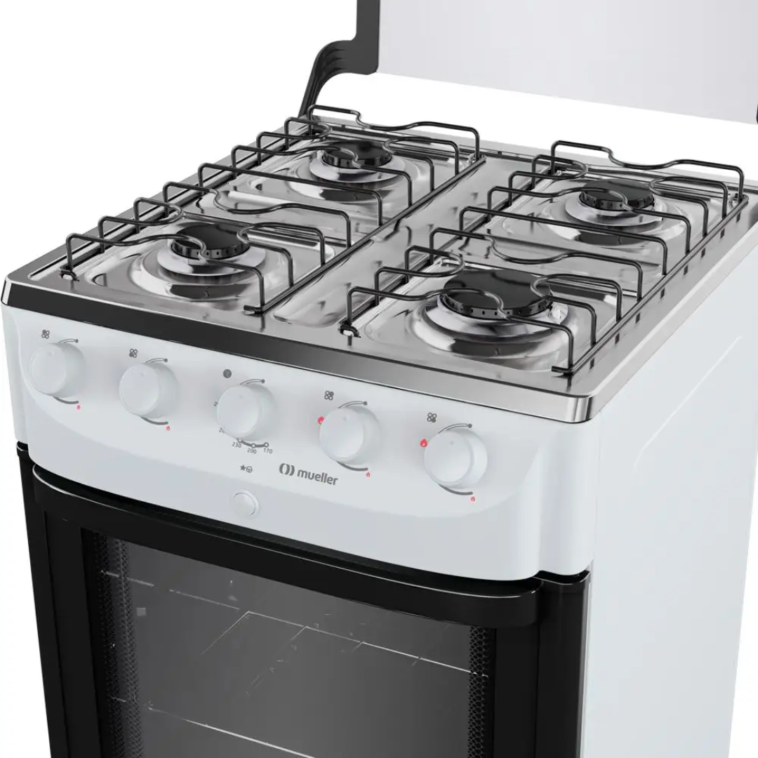 Fogão 4 Bocas Mueller MFI4BB Acendimento Automático Branco Bivolt