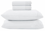 Jogo de Roupa de Cama King 4 Peças Hedrons Rendas Toque de Algodão Branco