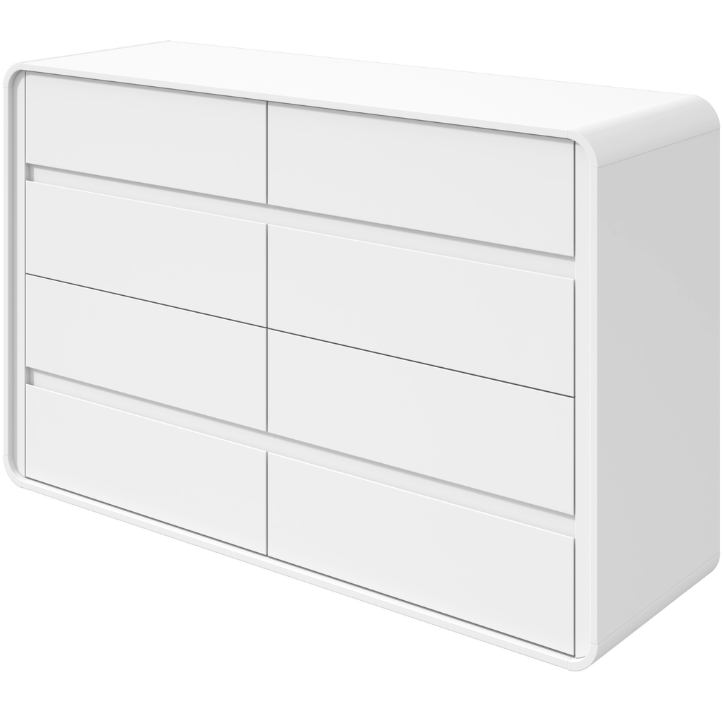 Cômoda Loop II Lopas 8 Gavetas 152cm Branco