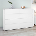 Cômoda Loop II Lopas 8 Gavetas 152cm Branco
