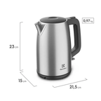 Chaleira Elétrica Experience Electrolux EEK25 1,7L Inox/Preto 220V