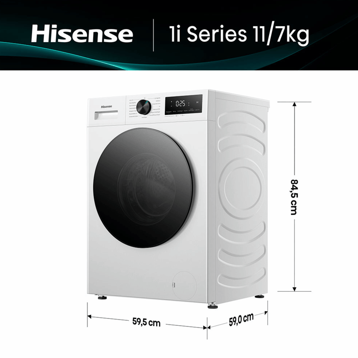 Lava e Seca Hisense 11KG Infinite Series Compacta Fit Inverter 220V