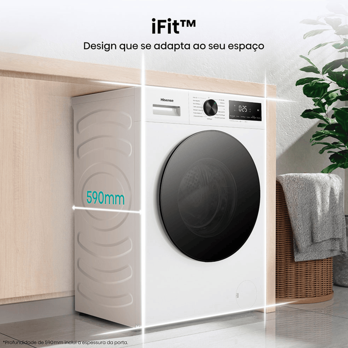 Lava e Seca Hisense 11KG Infinite Series Compacta Fit Inverter 220V
