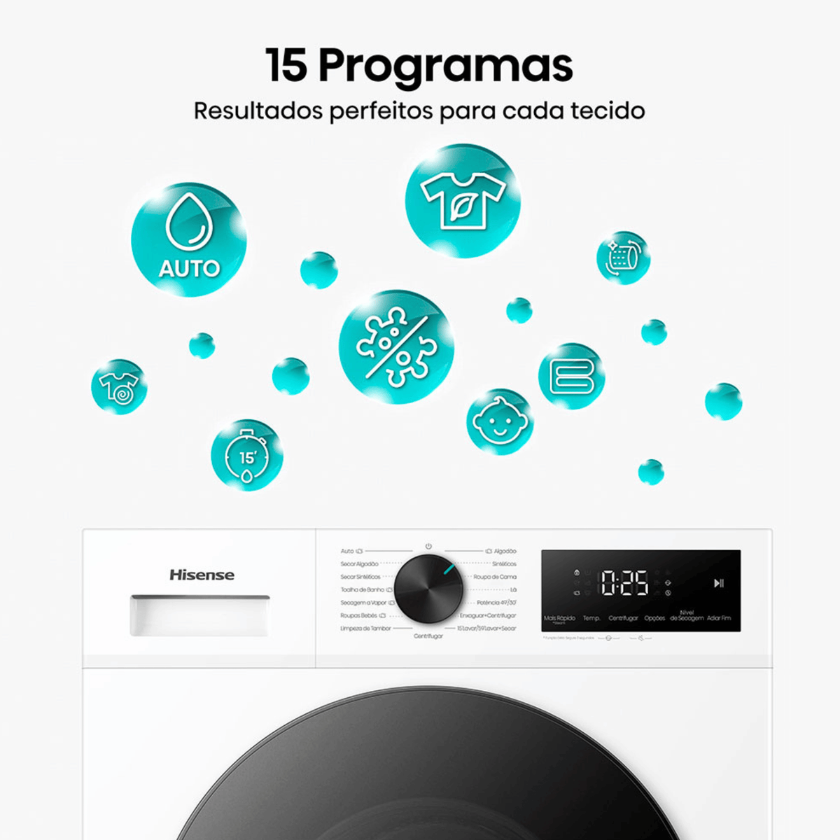Lava e Seca Hisense 11KG Infinite Series Compacta Fit Inverter 220V