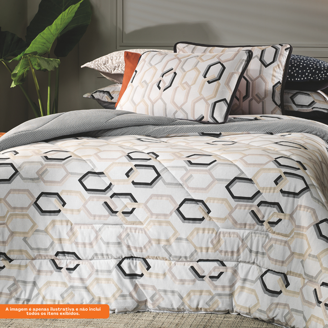 Edredom Queen Altenburg Malha 260x240cm Lins