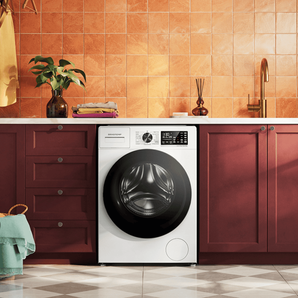 Lava e Seca Brastemp 14kg B= Smart BNO14AB Inverter  Branco 220V