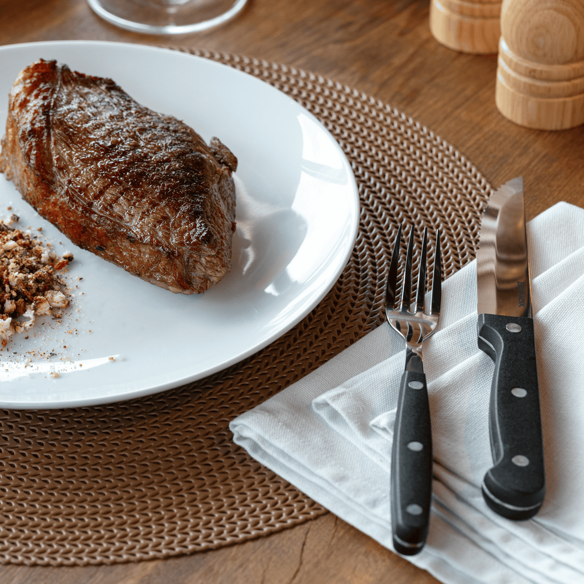 Conjunto de Talheres Jumbo Brinox 12 Peças Para Churrasco Preto