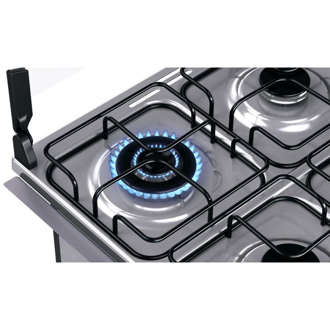 Fogão 4 Bocas Brastemp de Embutir BYO4EBR Dupla Chama e Grades Individuais Inox Bivolt