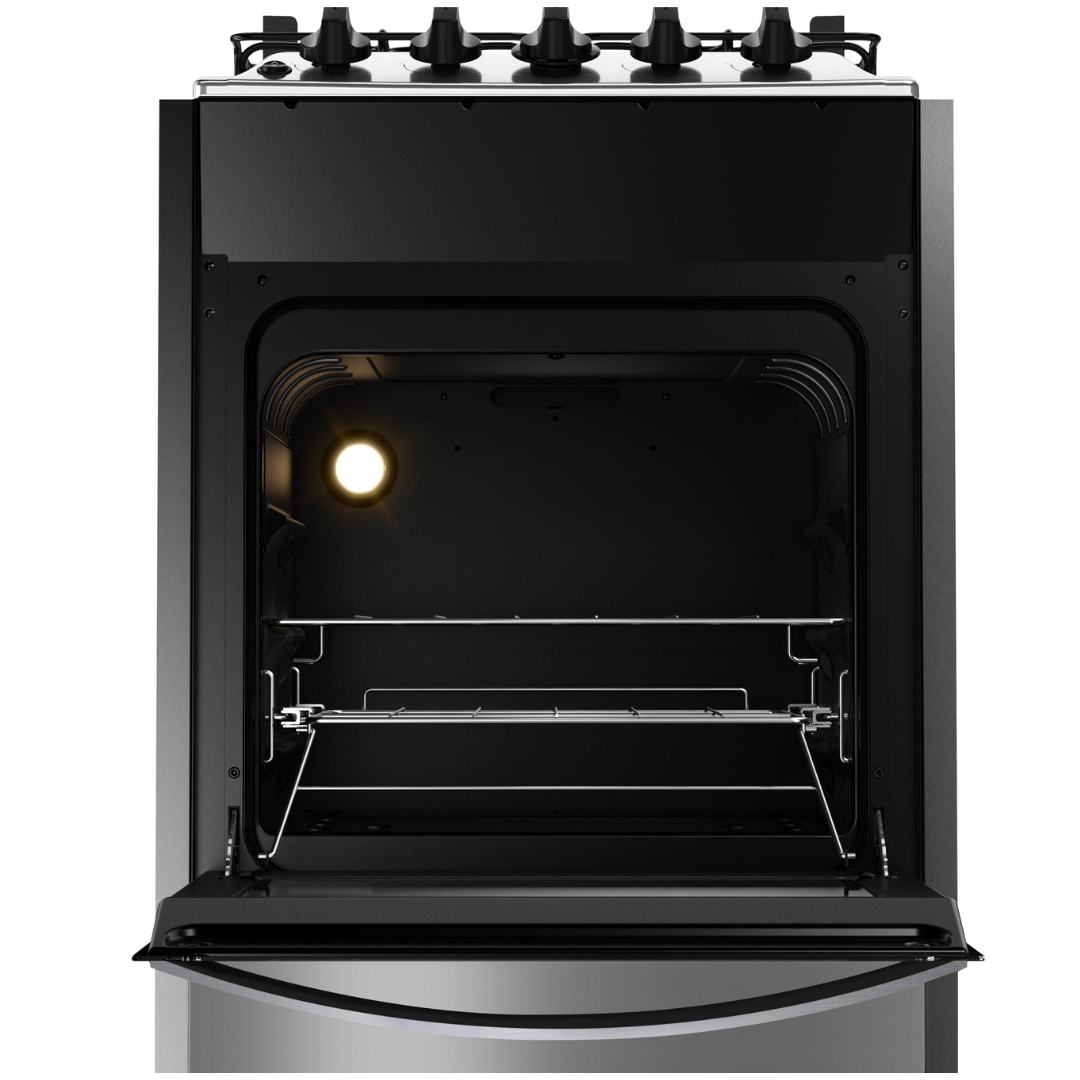 Fogão 4 Bocas Brastemp de Embutir BYO4EBR Dupla Chama e Grades Individuais Inox Bivolt