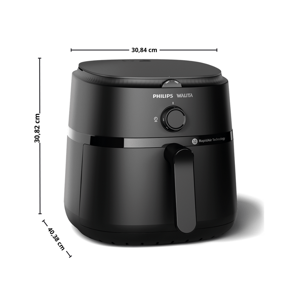Fritadeira Elétrica Sem Óleo AirFryer 6,2L Philips Walita Preto 220V