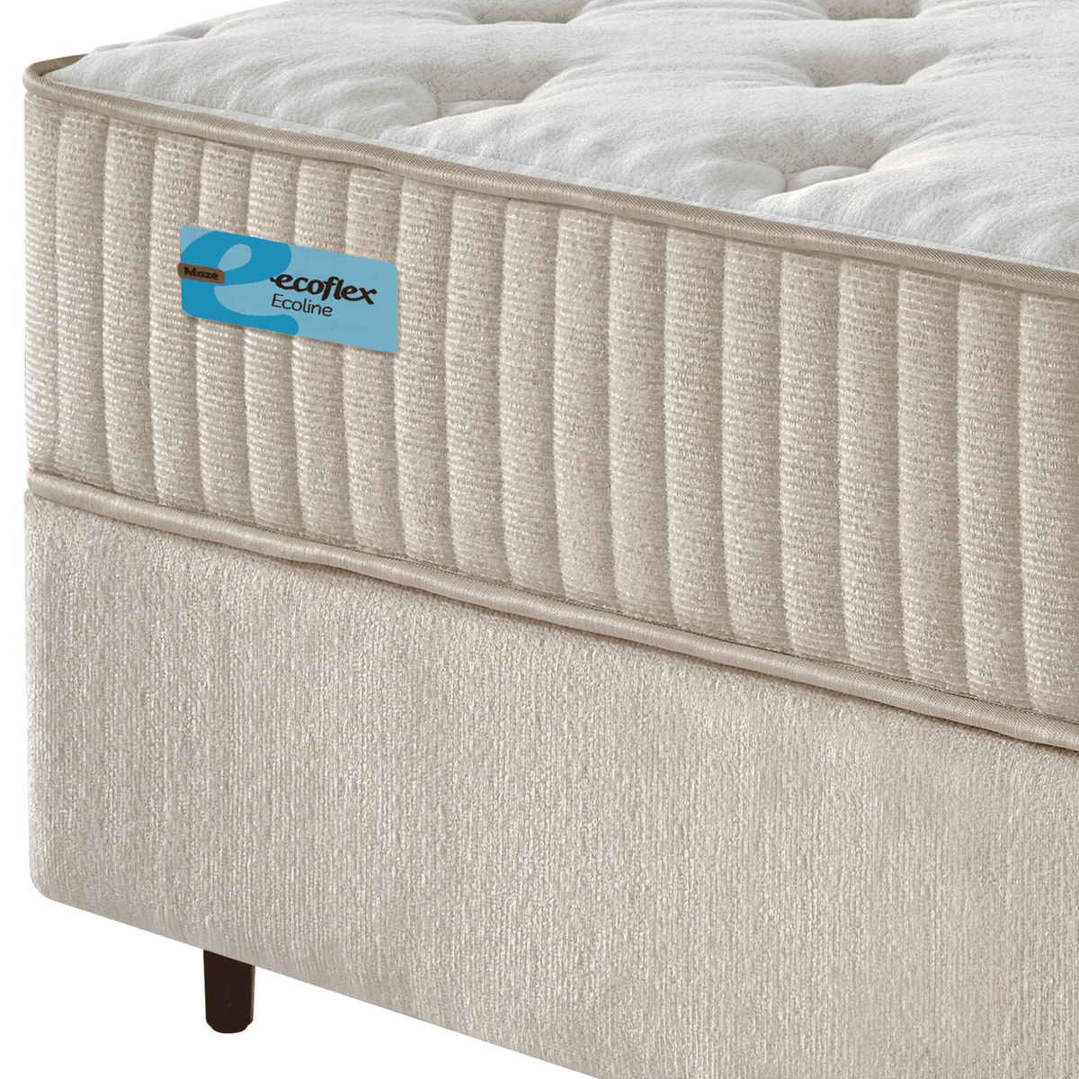 Conjunto Cama Box Maze Casal Ecoflex 138x188x67cm Espuma Spring Foam