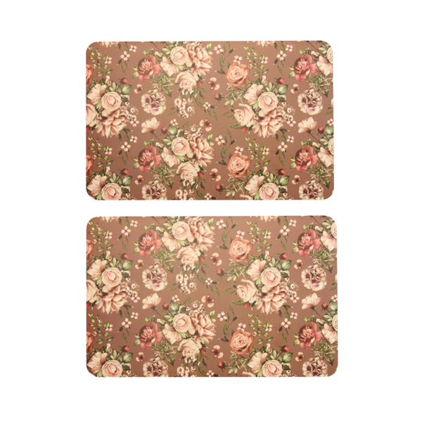 Jogo Americano Etilux  2 Peças  43x28cm  Flores