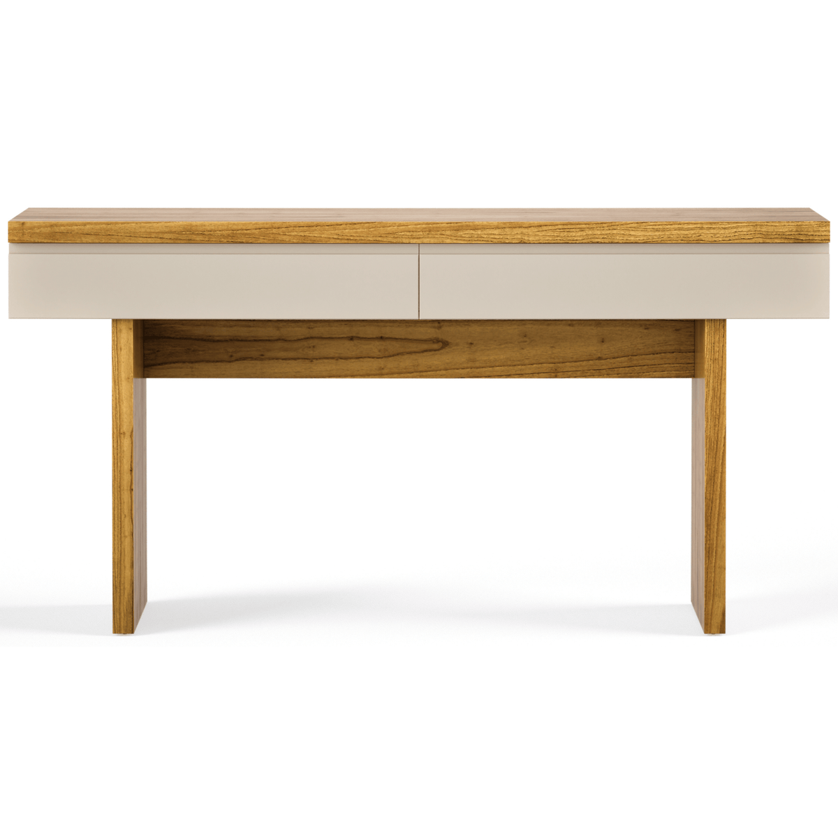Aparador Süd 160cm Imcal 2 Gavetas Off White e Cinamomo