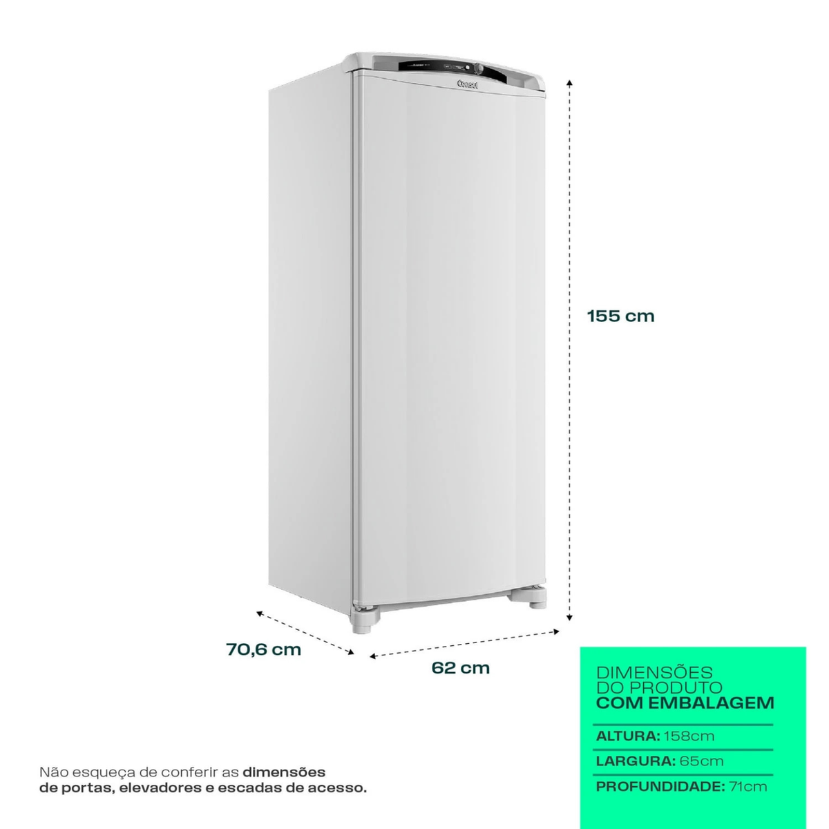 Freezer Vertical Consul 254L CVU26MB 1 Porta Branco 220V 220V