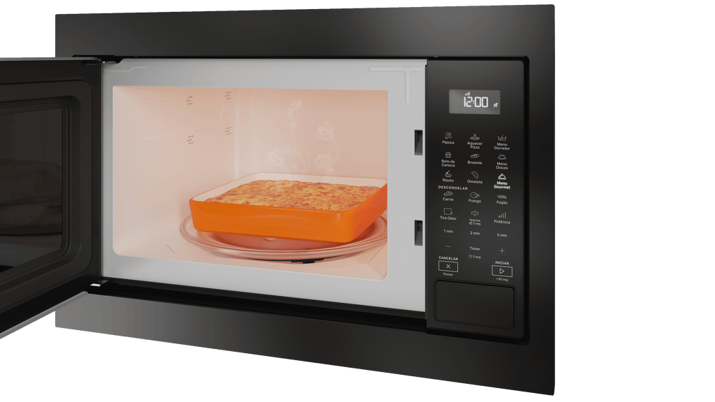 Micro-ondas de Embutir Brastemp 32L Receitas Pré-programada Preto 220V