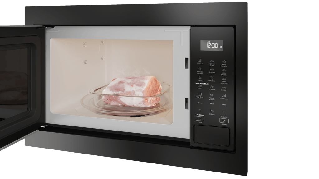 Micro-ondas de Embutir Brastemp 32L Receitas Pré-programada Preto 220V