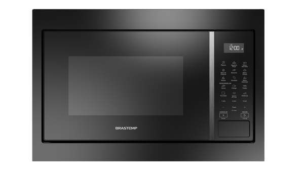 Micro-ondas de Embutir Brastemp 32L Receitas Pré-programada Preto 220V