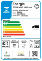 Refrigerador Consul 397L CRE44B Duplex Inverse Evox 220V