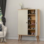 Sapateira Spazio 2 Portas Patrimar Cinamomo e Off White