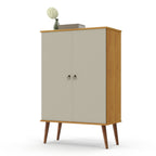 Sapateira Spazio 2 Portas Patrimar Cinamomo e Off White