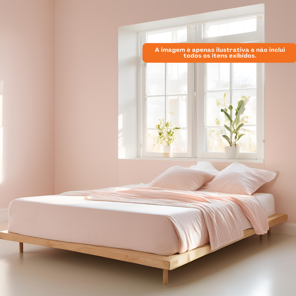 Lençol com Elástico Queen Altenburg Percal 180 Fios 158x198cm Rosa Lunar