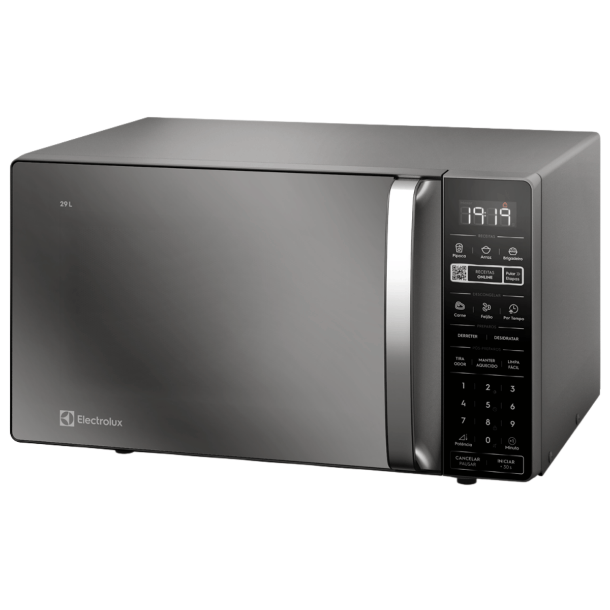 Micro-ondas Electrolux 29L Efficient ME29S Função Descongelamento Assistido Cinza Espelhado 220V