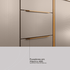 Armário Balcão de Cozinha Plena Demóbile 100% MDF 120cm 2 Portas 3 Gavetas Cinamomo e Nude