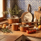 Jogo de Panelas Ceramic Life Brinox Antiaderente Primea Cappuccino