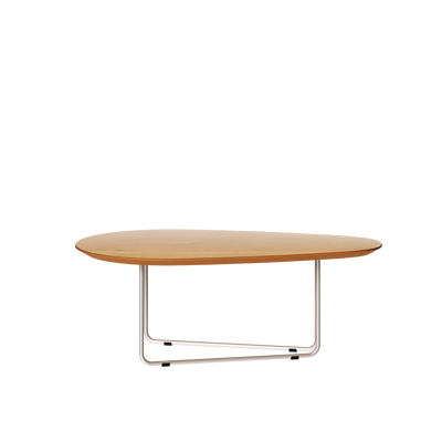 Mesa de Centro Orgânica Side Imcal 90x56 Pé em Metal Nature