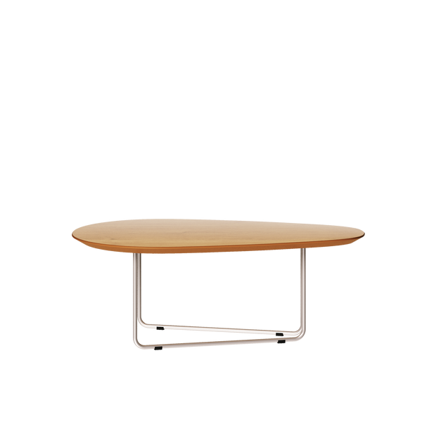 Mesa de Centro Orgânica Side Imcal 90x56 Pé em Metal Nature