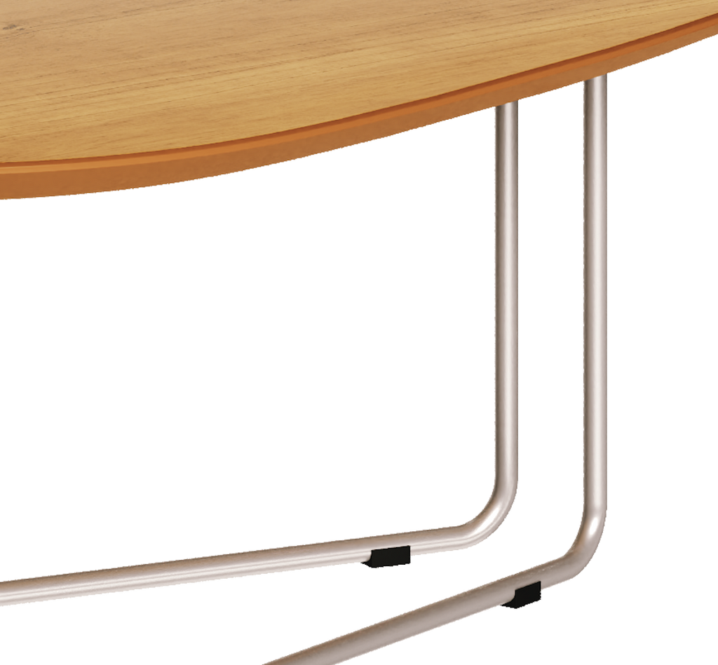 Mesa de Centro Orgânica Side Imcal 90x56 Pé em Metal Nature