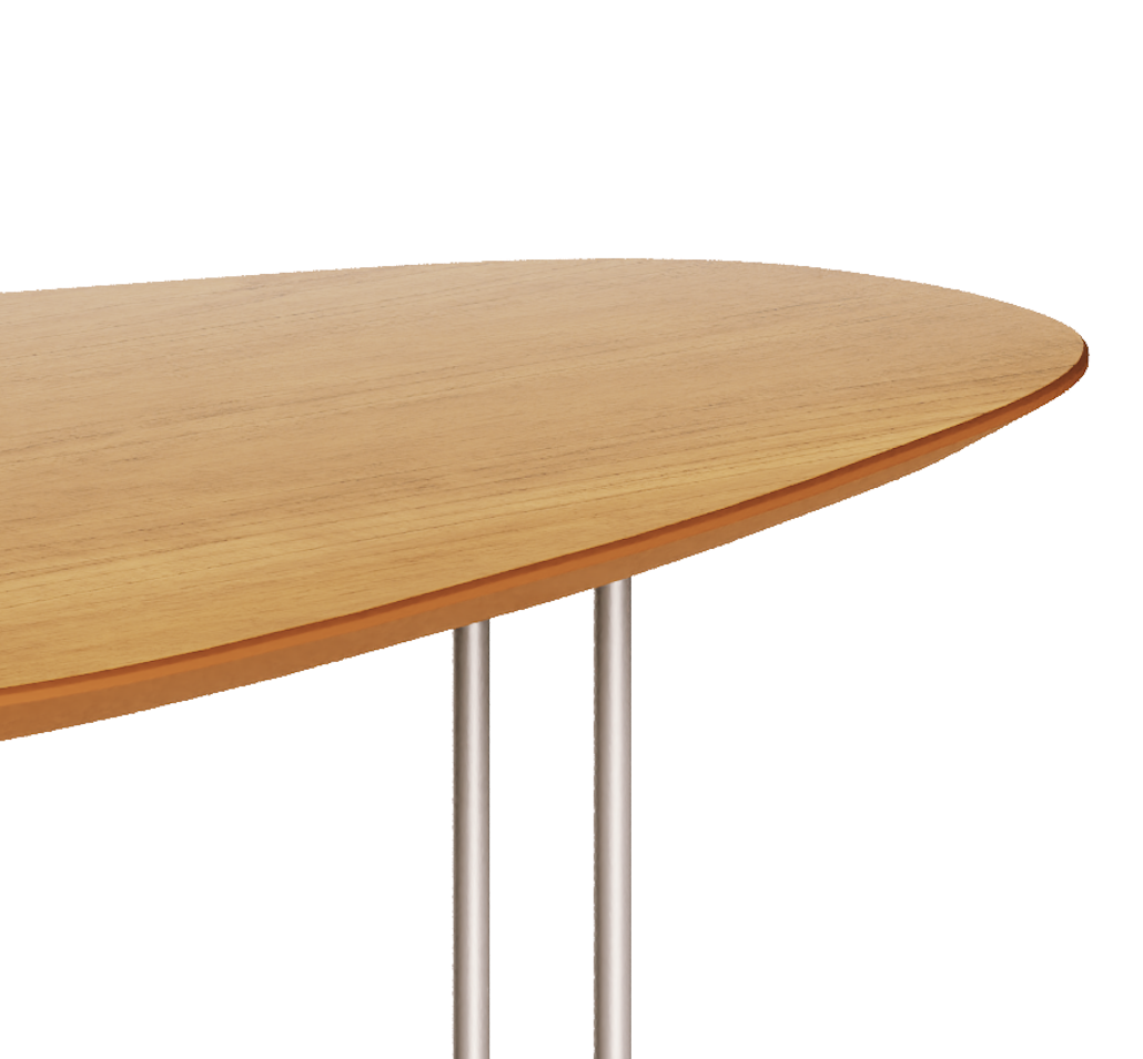 Mesa de Centro Orgânica Side Imcal 90x56 Pé em Metal Nature