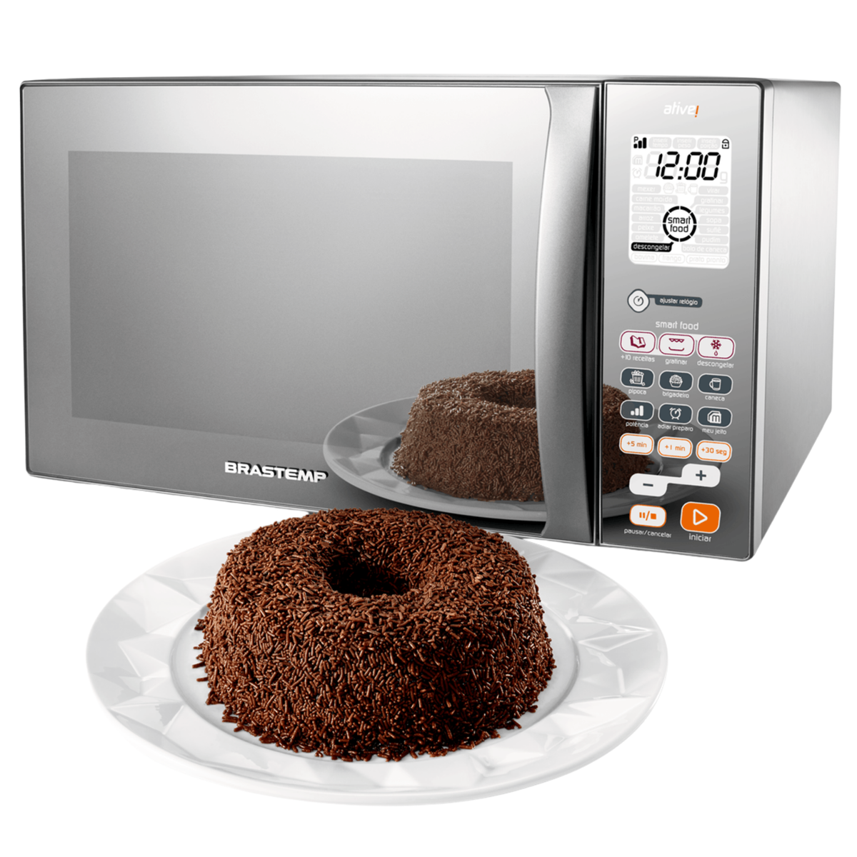 Micro-ondas Brastemp 38L com Grill Inox Espelhado 220V