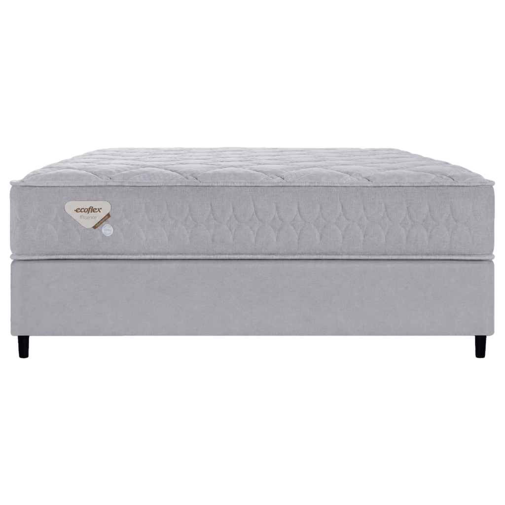 Conjunto Cama Box High Density II Casal Ecoflex 138x188x57cm Molas Superlastic Prata