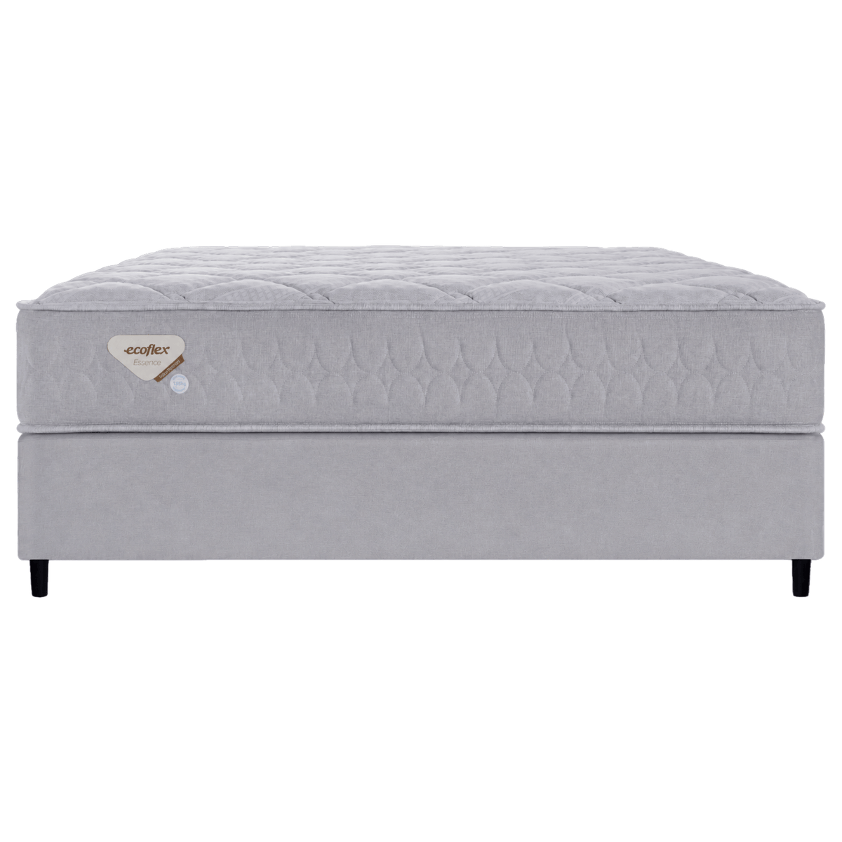 Conjunto Cama Box High Density II Casal Ecoflex 138x188x57cm Molas Superlastic Prata