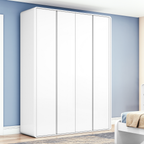 Roupeiro Loop Lopas 184cm 100% MDF 4 Portas Branco