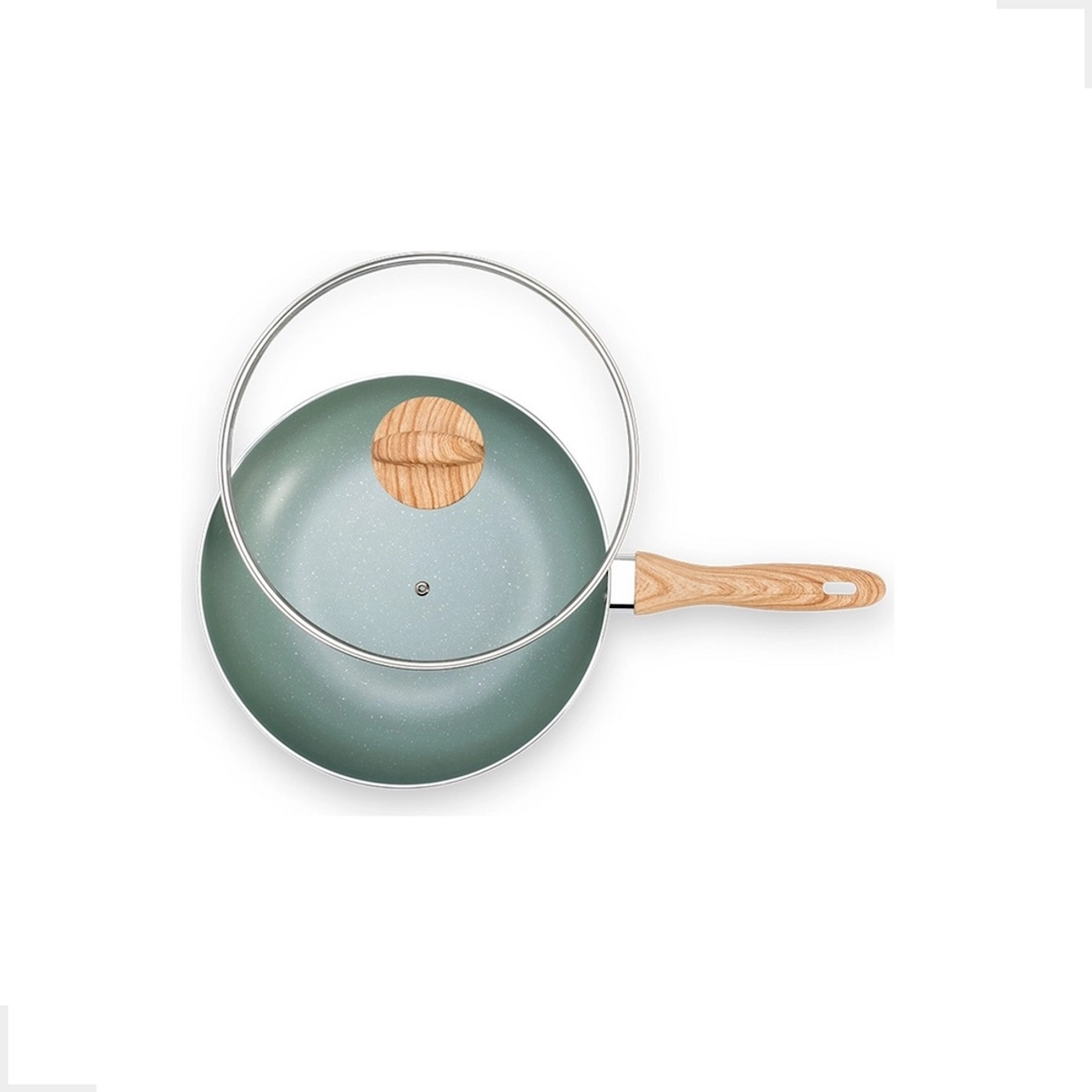 Frigideira Wok Ceramic Life Brinox Indução 3,4L Botanika Verde