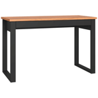 Escrivaninha Dalla Costa F24 118cm 1 Gaveta 100% MDF Freijó e Preto