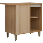 Armário Balcão Canto de Cozinha Allure Linea 100% MDF 93cm Jequitibá e Gris
