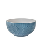 Bowl De Porcelana Redondo Etilux Textura Winter 540ml  Azul