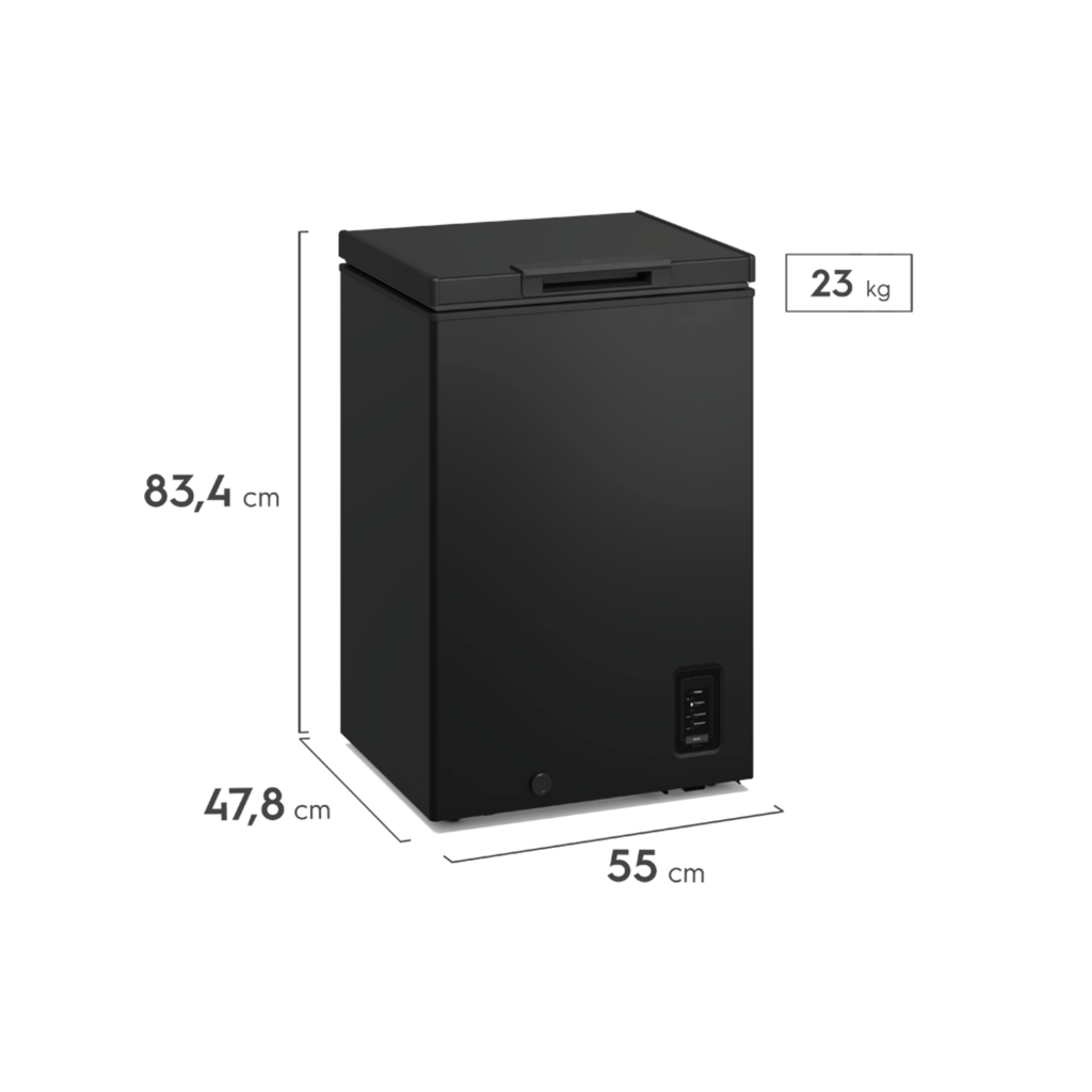 Freezer Horizontal Flex Electrolux 95L HB10B Inverter Iluminação em LED Preto Bivolt