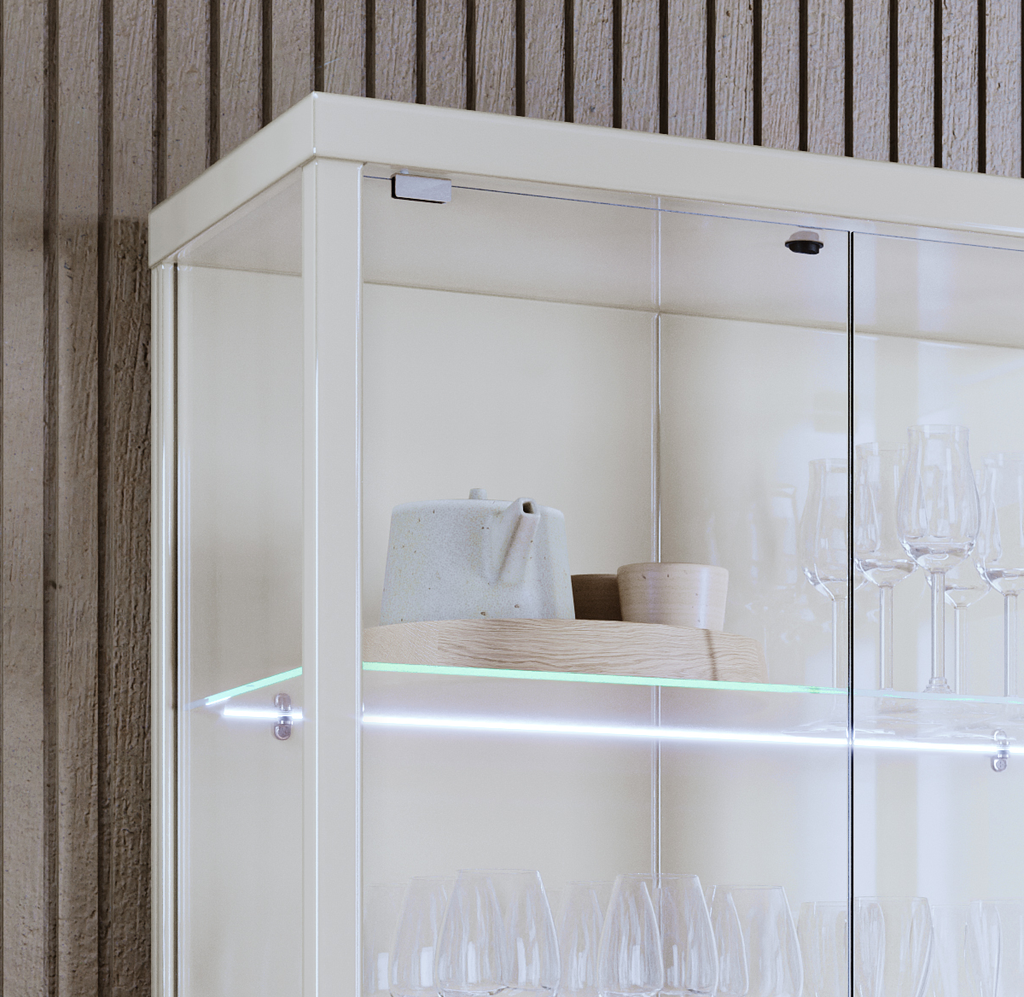 Cristaleira Dune com LED Imcal 74cm Off White