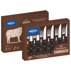 Conjunto de Talheres Jumbo Brinox 12 Peças Para Churrasco Preto