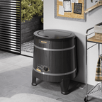 Lavadora de Roupas Wanke Tradicional 5Kg Madeira Com Fibra Black III Preto 220V